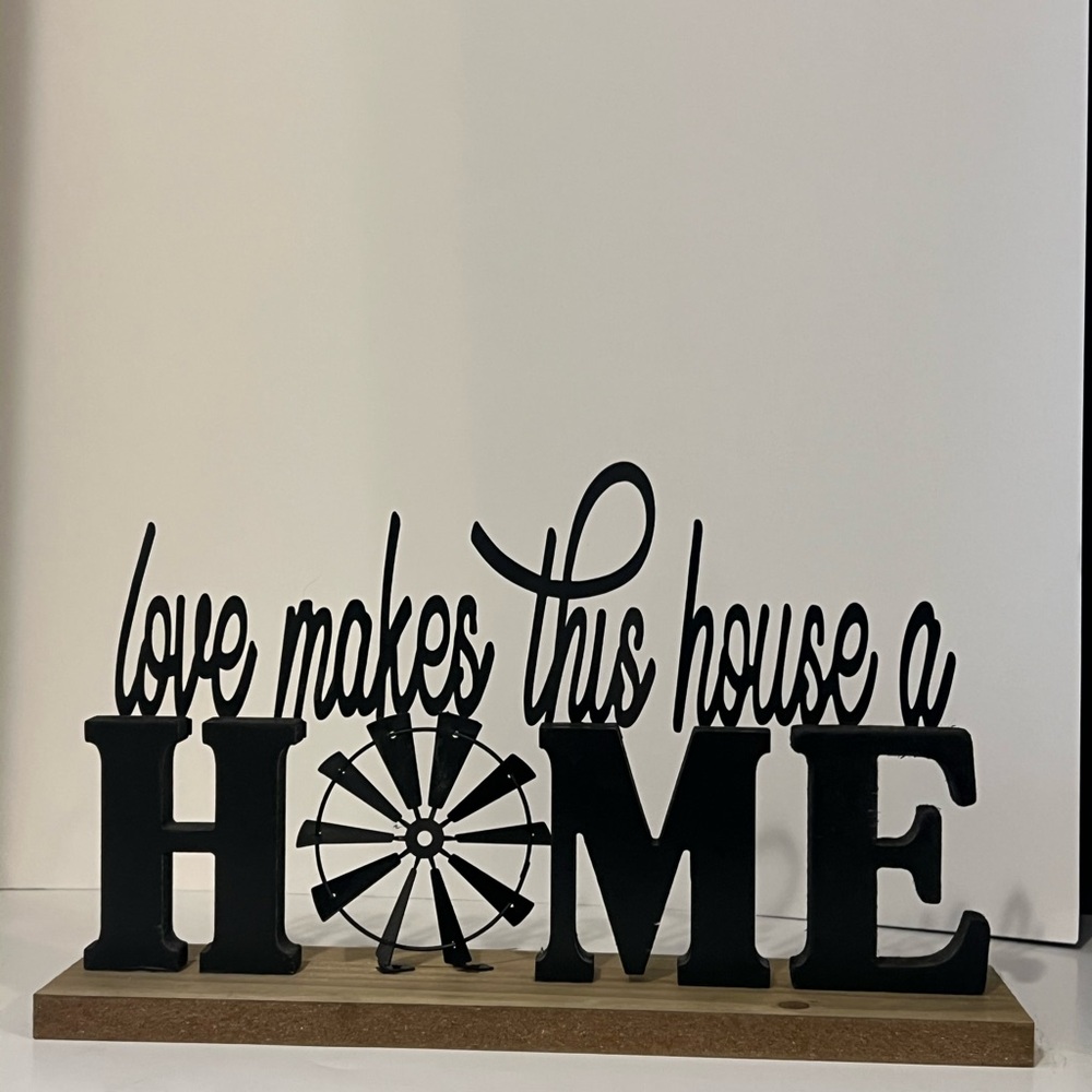 Black Home  Decor Sign